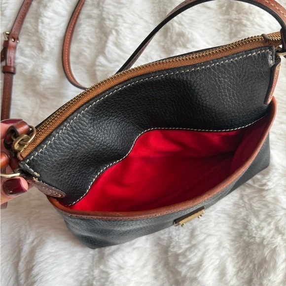 Dooney & Bourke Black and Brown Crossbody Bag - Picture 5 of 10